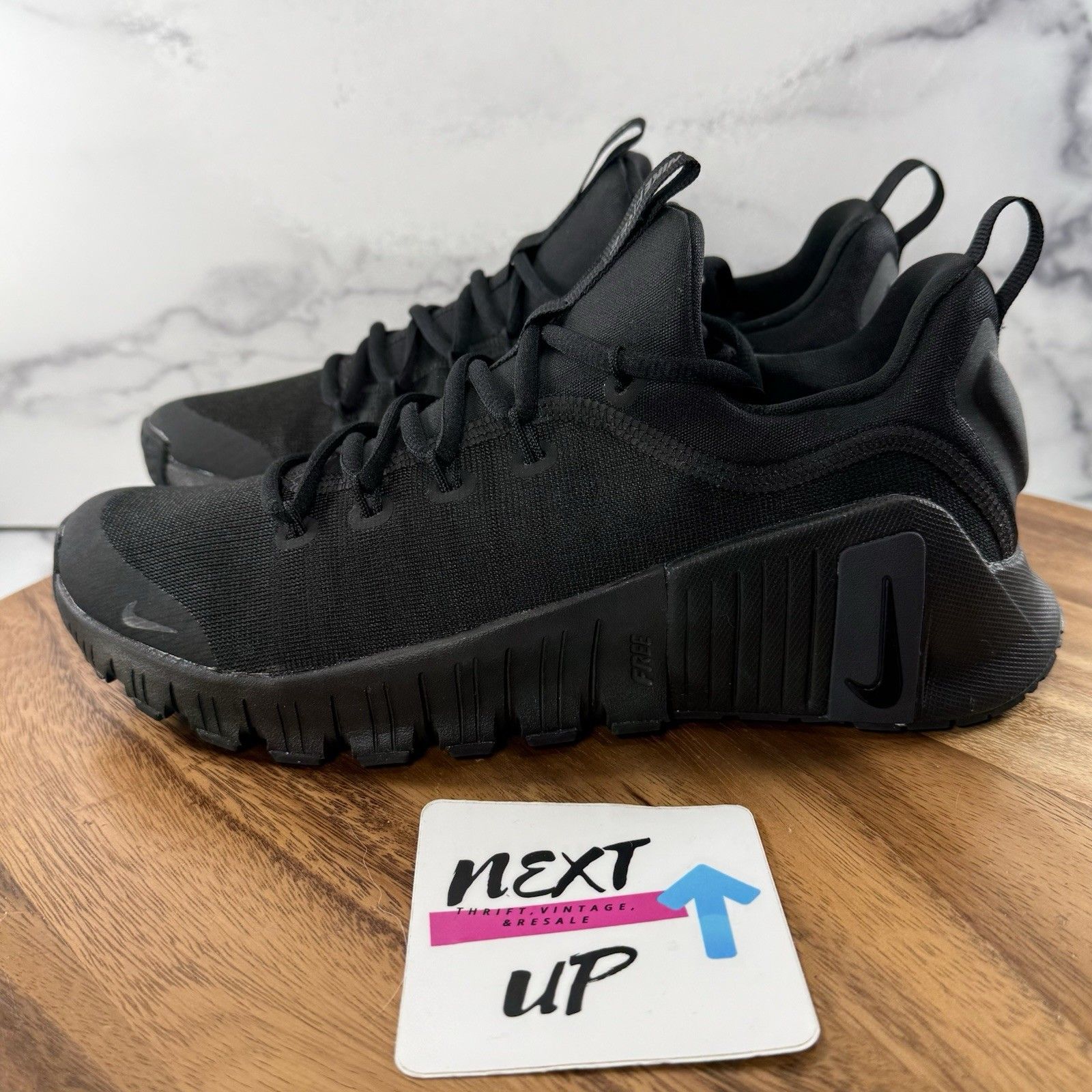 Womens 8.5-Nike Free Metcon 6 'Triple Black Anthracite' Fj7126-003 Gym Shoes